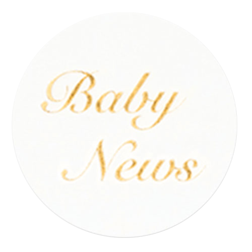 Goudfolie 'baby news'